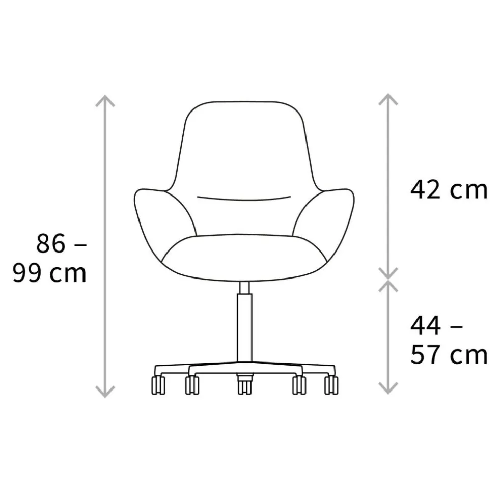 W-Club Sessel Leder Rollengestell