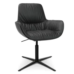 W-Club Sessel Leder Vierfußgestell