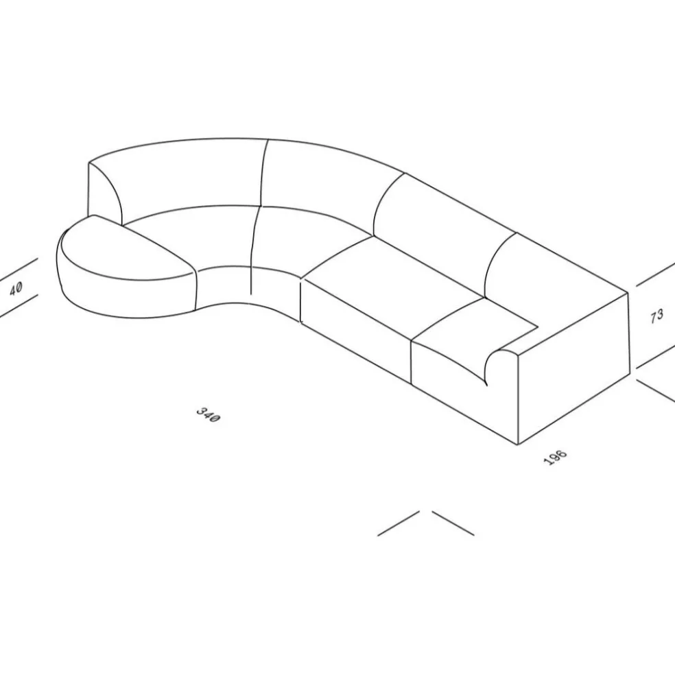 Weber 06 4-Sitzer Sofa 340x196cm