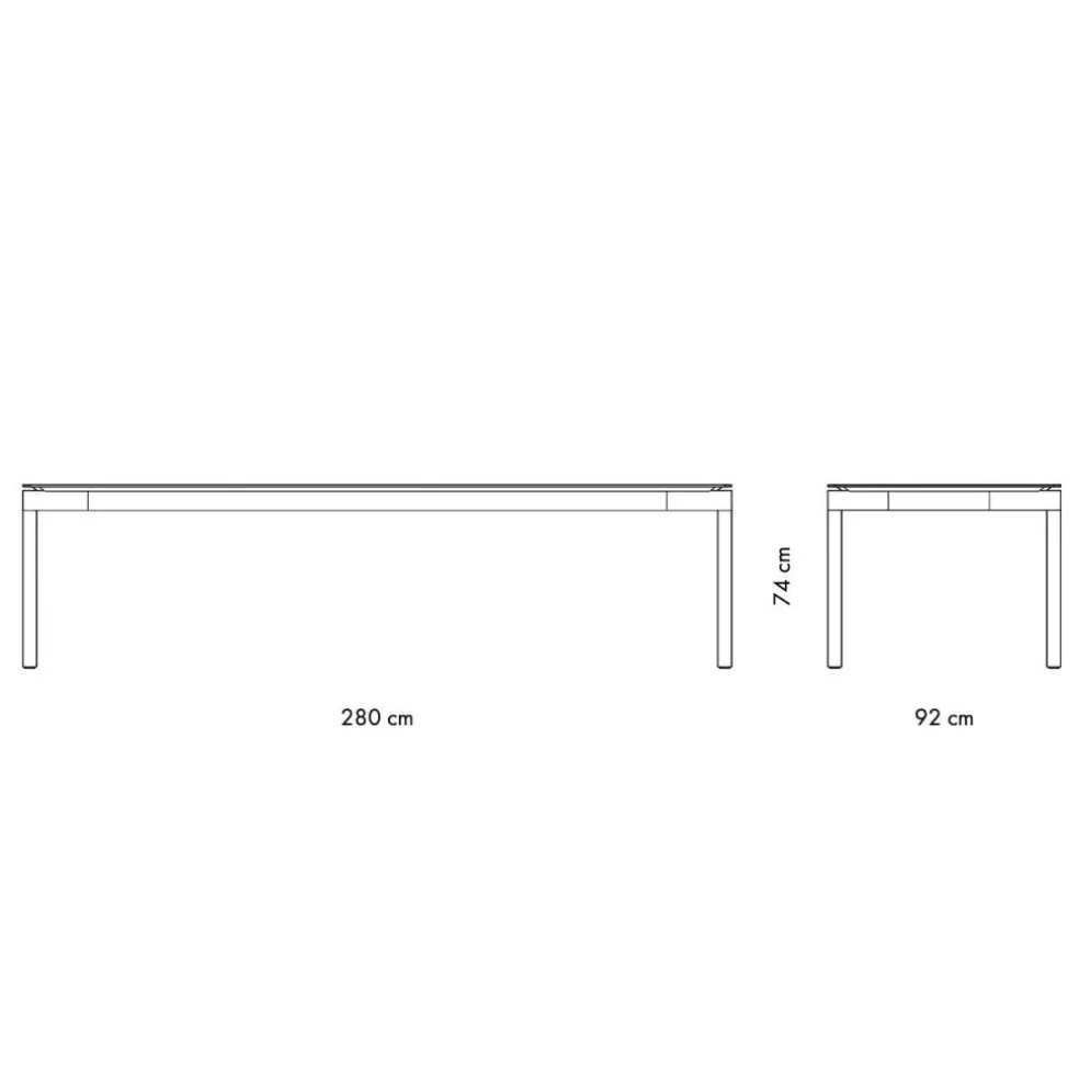 Wedekind XXLarge Esstisch 280x92x74cm
