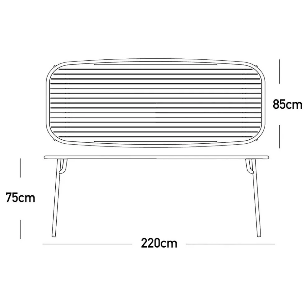 Week-End Gartentisch 85x220cm