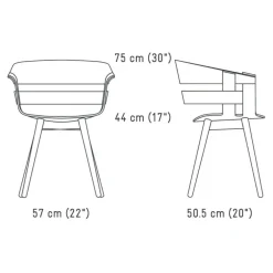 Wick Armlehnstuhl Gestell Holz