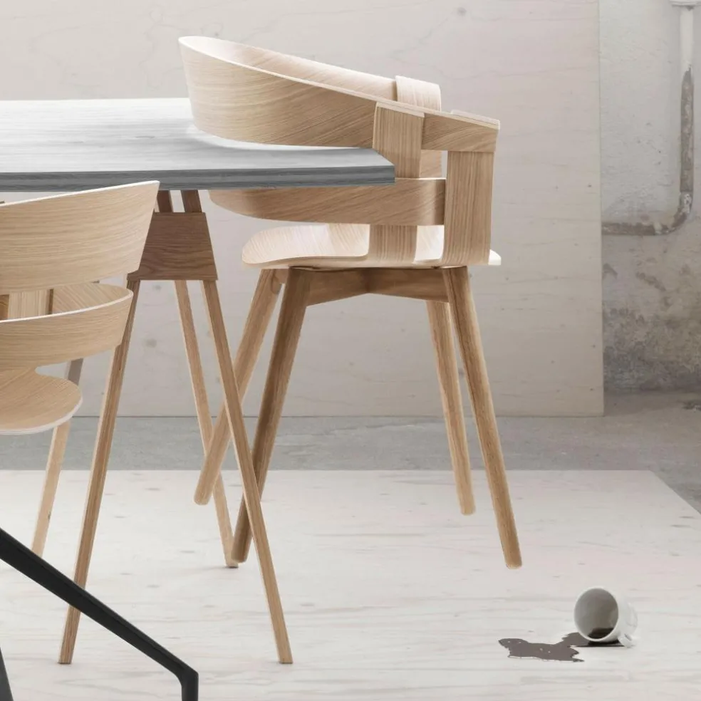 Wick Armlehnstuhl Gestell Holz