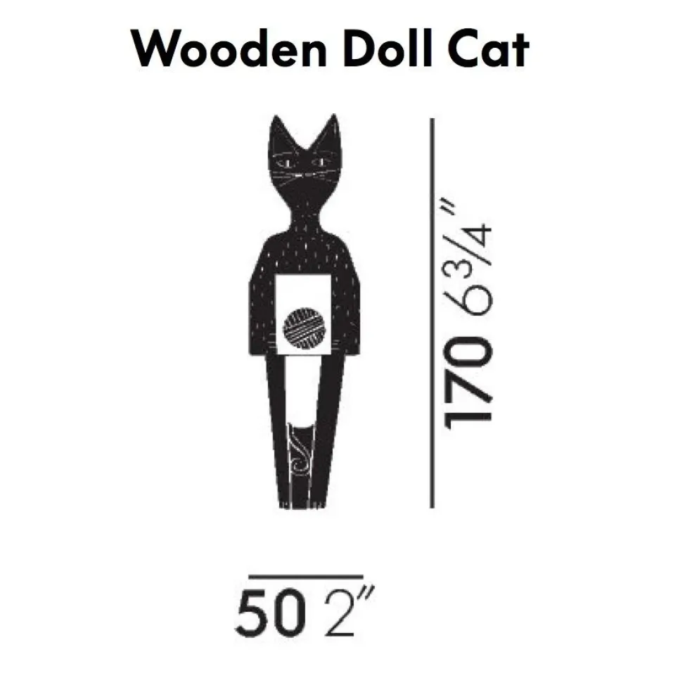 Wooden Doll Cat Holzpuppe