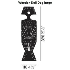 Wooden Doll Dog Holzpuppe