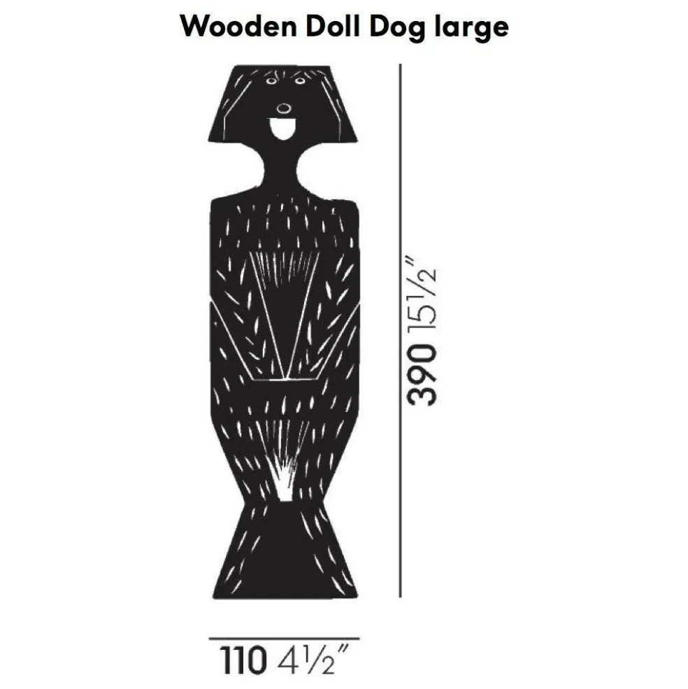 Wooden Doll Dog Holzpuppe