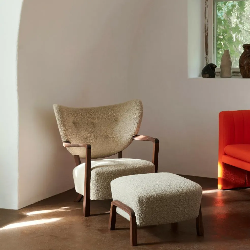 Wulff ATD3 Pouf Gestell Walnuss