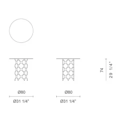X System Tisch Ø 80cm