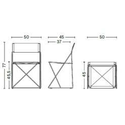 X-Line Gartenstuhl feuerverzinkt