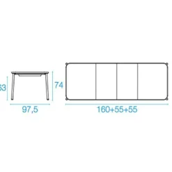 Yard Aluminium Gartentisch ausziehbar