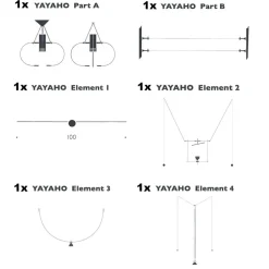 YaYaHo Set A Lichtsystem mit 1 Spiegel