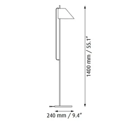 Yuh LED Stehleuchte Messing