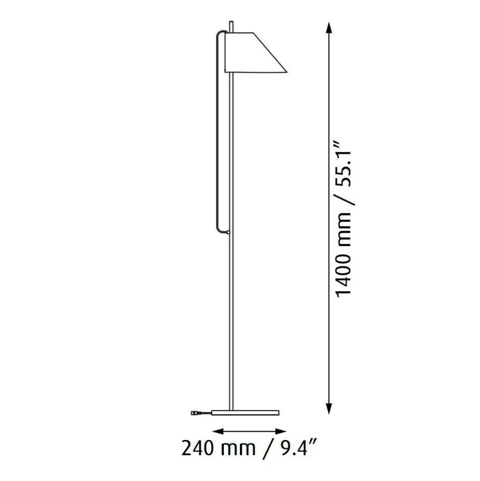 Yuh LED Stehleuchte Messing