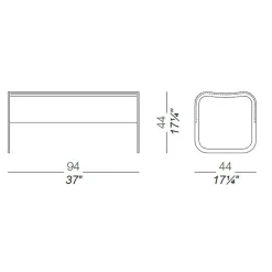 Za-2 S13 Bank Gestell stapelbar schwarz