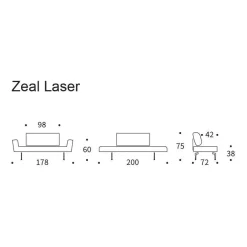 Zeal Laser Schlafsofa 200x72cm