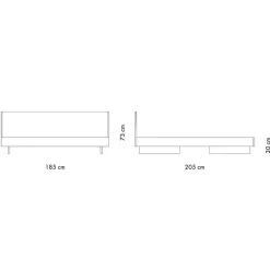 Zians Large Doppelbett 180x200cm mit Kopfteil