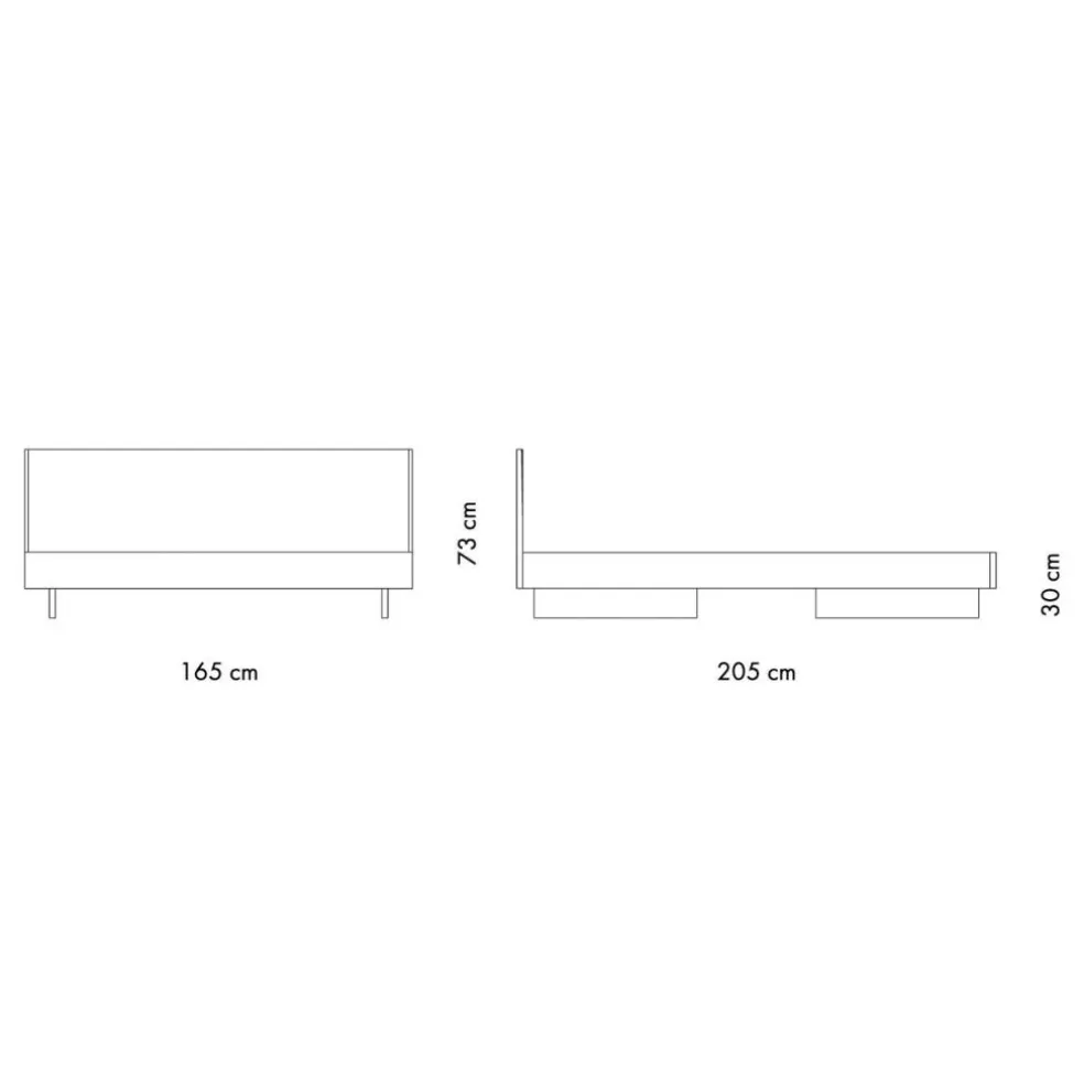 Zians Medium Doppelbett 160x200cm mit Kopfteil