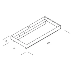 Zians XSmall Einzelbett 90x200cm mit durchgehendem Bein