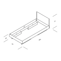 Zians XSmall Einzelbett 90x200cm mit Kopfteil