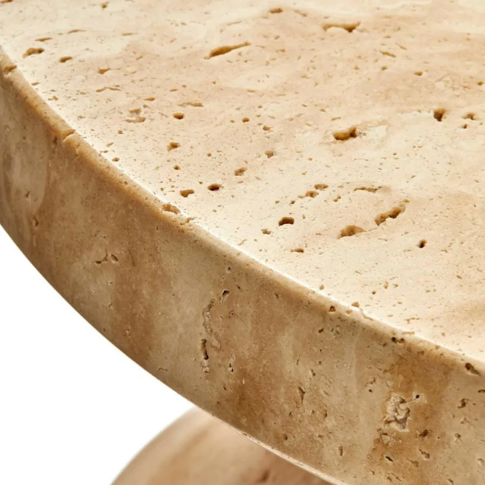 Zig Zag Hocker Travertin