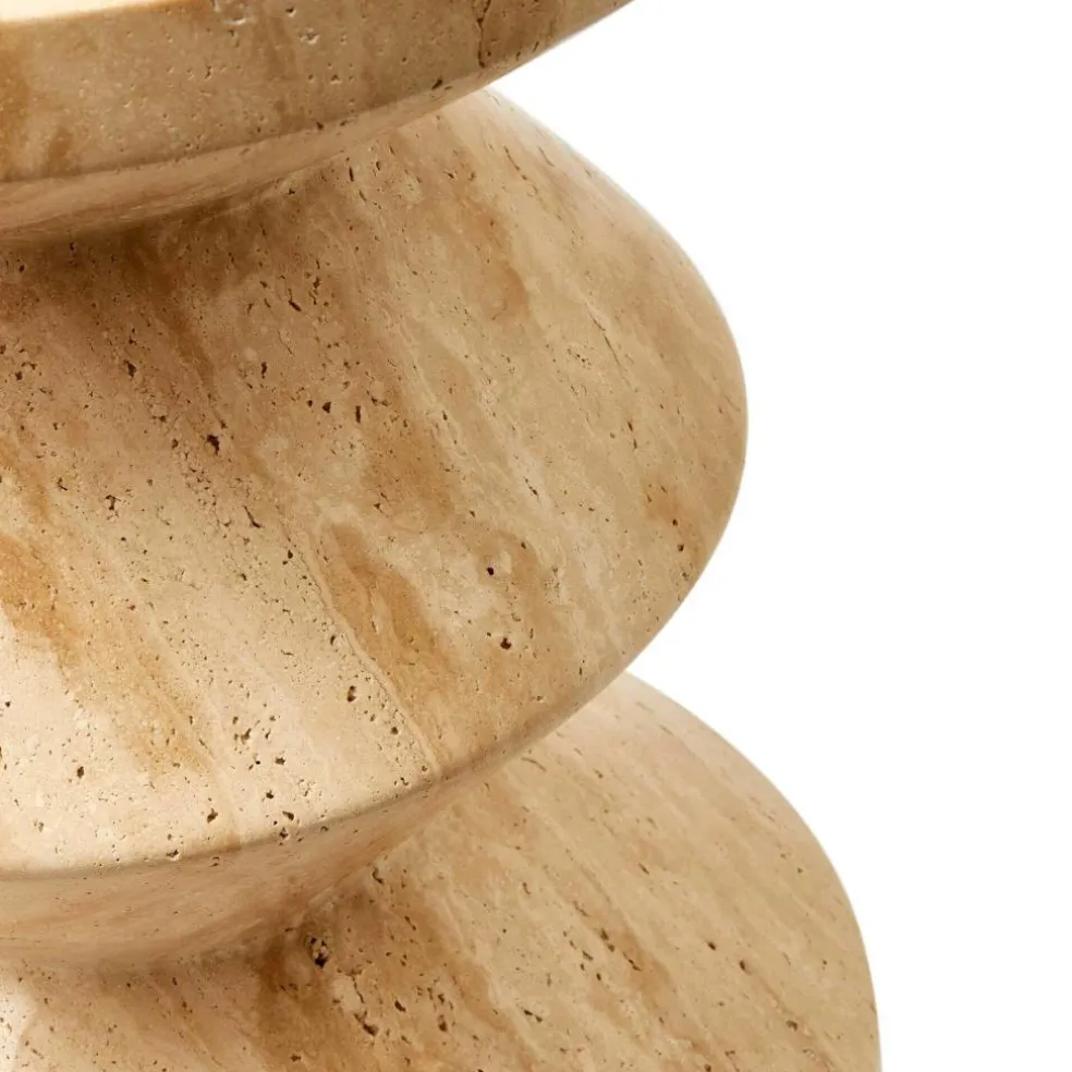 Zig Zag Hocker Travertin